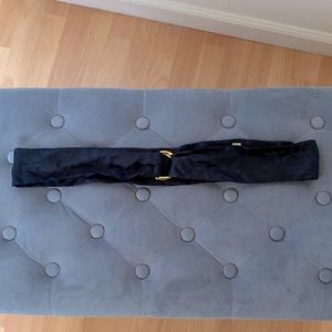 Silk belt Burberry - black with gold hardware